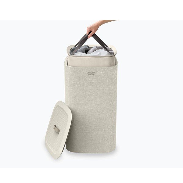 Béžový látkový koš na prádlo 60 l Tota One – Joseph Joseph-image-3