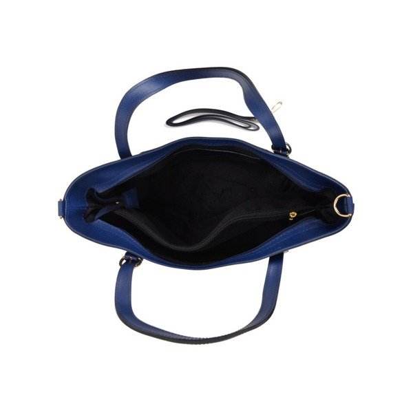 Modrá kožená kabelka Mangotti Bags Francesca-image-3