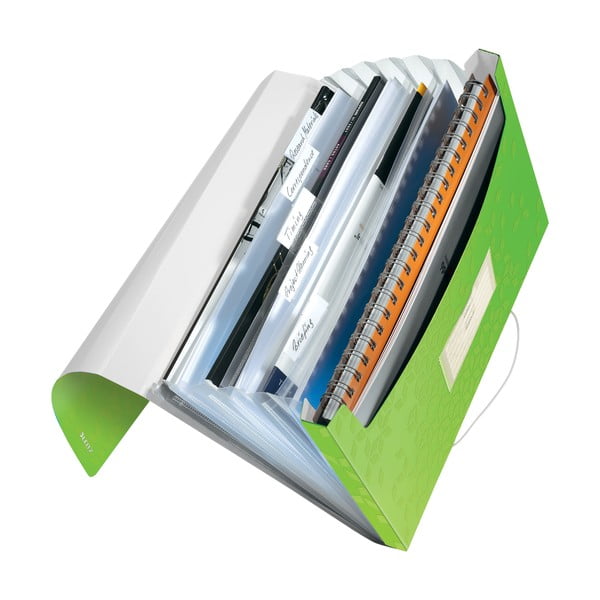 Zelená aktovka s přihrádkami Leitz-image-2