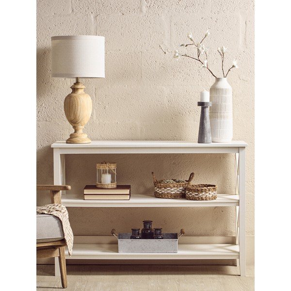 Bílý regál z borovicového dřeva 120x81x40 cm Heritage – Premier Housewares-image-1