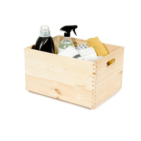 Úložný box z borovicového dřeva Compactor Custom, 40 x 30 x 23 cm-image-2