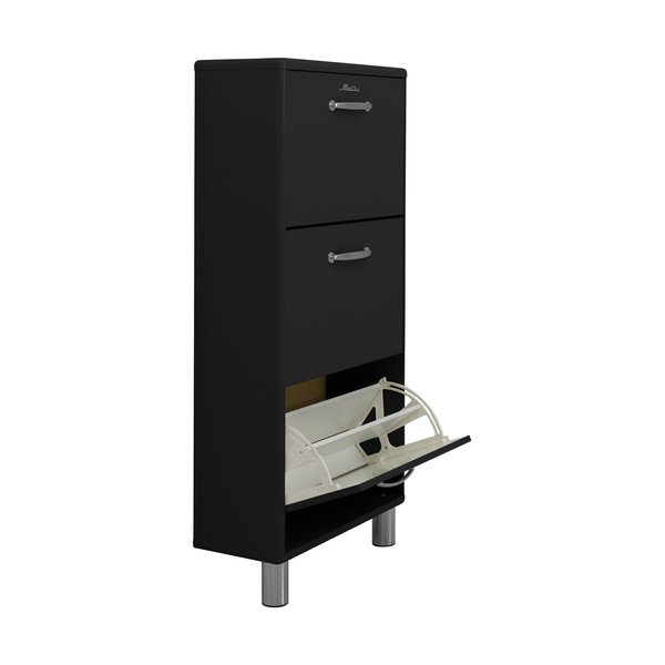 Černý výklopný botník Malibu - Tenzo-image-2