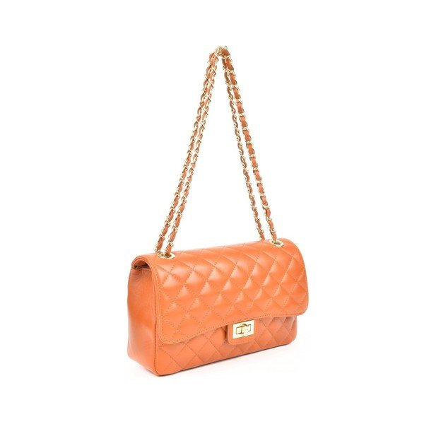 Koňakově hnědá kožená kabelka Isabella Rhea Milady-image-3