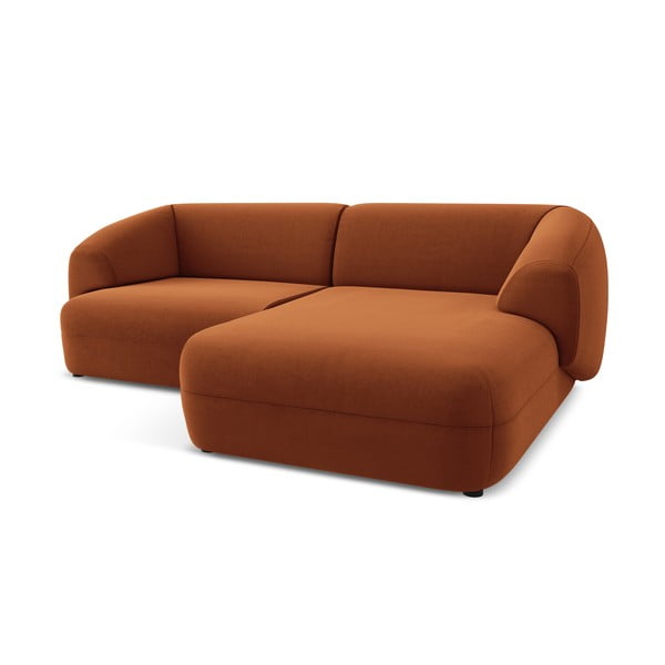 Oranžová sametová rohová pohovka (pravý roh) Moana – Makamii-image-3