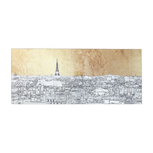 Zasklený obraz Kare Design Paris View, 120 x 50 cm