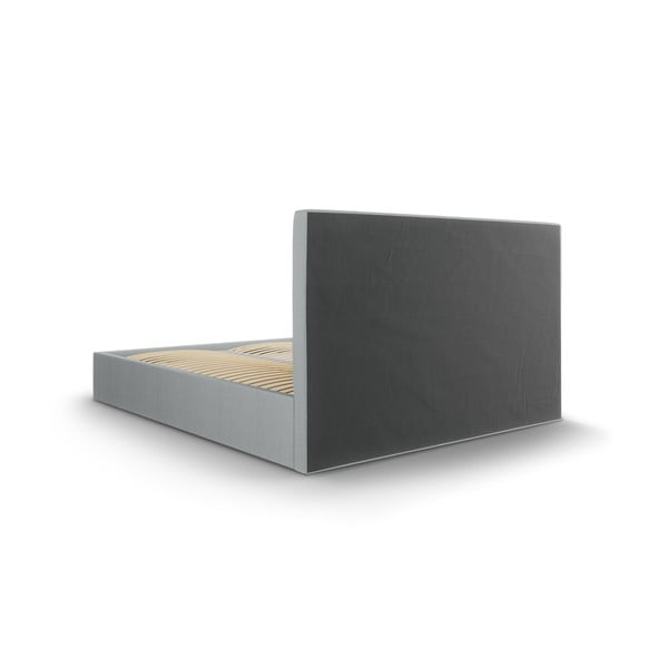 Šedá čalouněná dvoulůžková postel s úložným prostorem s roštem 180x200 cm Juniper – Mazzini Beds-image-4