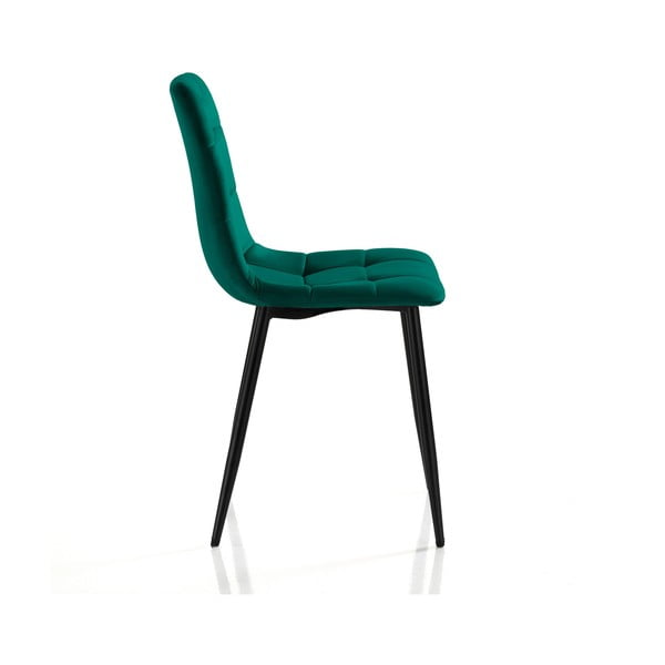 Zelené sametové jídelní židle v sadě 2 ks Faffy – Tomasucci-image-3