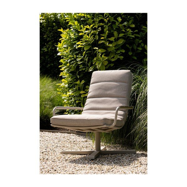 Světle šedé kovové zahradní křeslo Coosa – Exotan-image-1