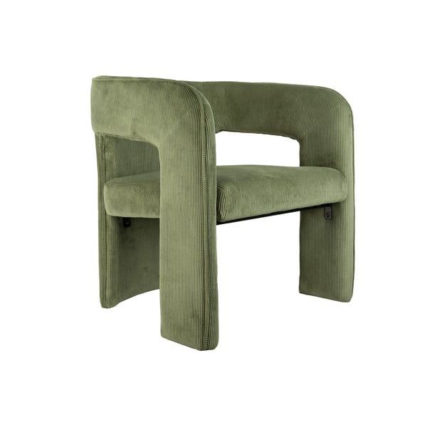 Zelené manšestrové křeslo Vigor – Leitmotiv