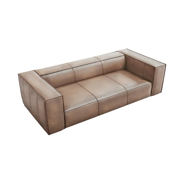 Světle hnědá kožená pohovka 227 cm Madame – Windsor & Co Sofas-image-3