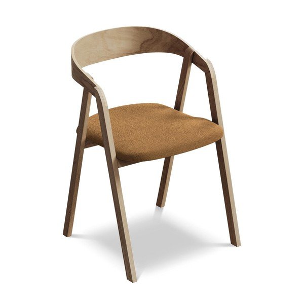 Jídelní křeslo z masivního dřeva v terakotové barvě Erika – Makamii