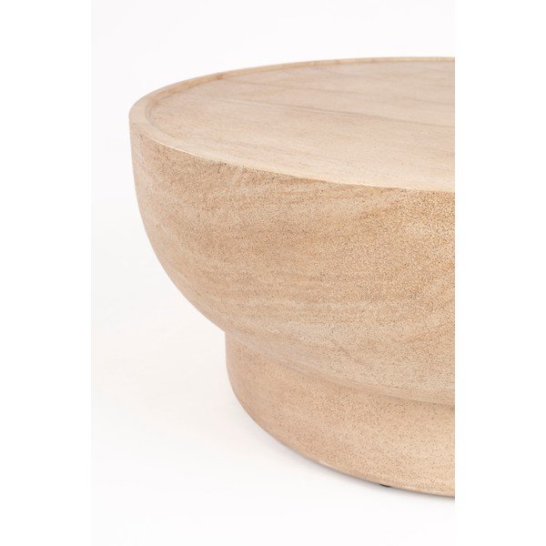 Kulatý konferenční stolek v dekoru kamene v přírodní barvě ø 80 cm Noble – Zuiver-image-3
