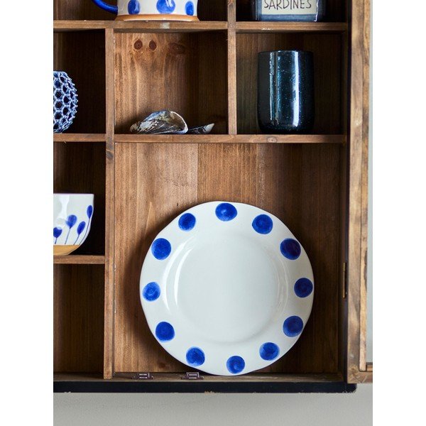 Bílé/modré dezertní  talíře v sadě 3 ks z kameniny ø 22 cm Linora – Bloomingville-image-4