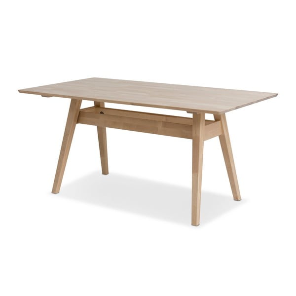 Ručně vyráběný jídelní stůl z masivního březového dřeva Kiteen Notte, 75 x 160 cm