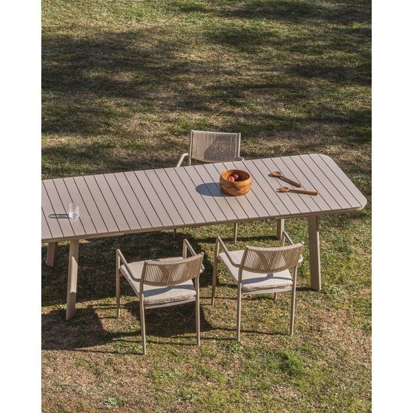 Kovový zahradní jídelní stůl 100x220 cm Izola – Kave Home-image-2