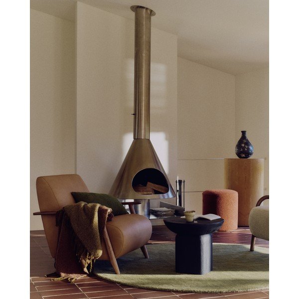 Zelený kulatý koberec ø 200 cm Empuries – Kave Home-image-2