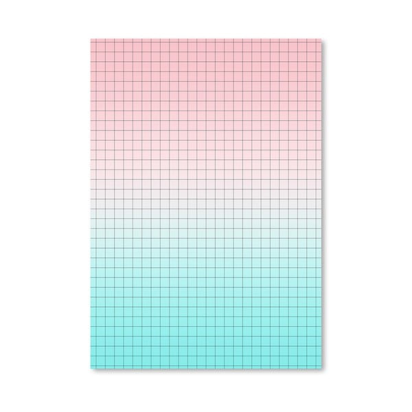 Plakát Americanflat Pink And Light Blue Geometry, 30 x 42 cm