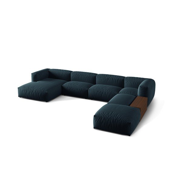 Tmavě modrá modulární rohová pohovka (pravý roh/do "U") Martina – Micadoni Home-image-1