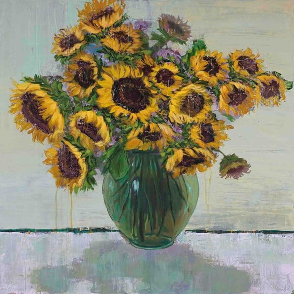 Obraz na plátně Marmont Hill Sunflowers, 61 x 61 cm