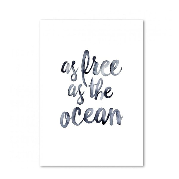 Plakát Leo La Douce As Free As The Ocean, 29,7 x 42 cm