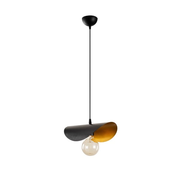 Závěsné svítidlo v černé a bronzové barvě s kovovým stínidlem Sivani – Opviq lights-image-2