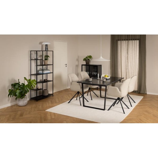 Černá kovová knihovna 80x165 cm Newcastle – Actona-image-1