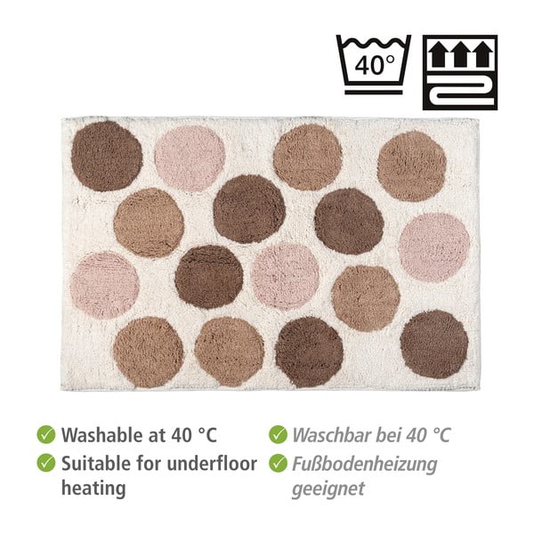 Hnědá/béžová koupelnová předložka z bio bavlny 60x90 cm Tibet – Wenko-image-3