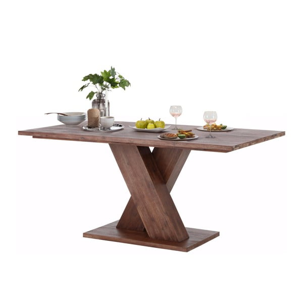 Tmavě hnědý jídelní stůl z masivního akáciového dřeva Støraa Cong, 1 x 2 m