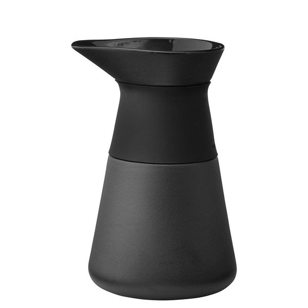 Černá kameninová konvička na mléko 400 ml Theo – Stelton