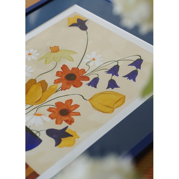 Plakát 30x40 cm Colourful Bunch in Blue Vase – Frankie Penwill – The Poster Club-image-2