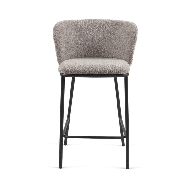 Světle šedá barová židle (výška sedáku 65 cm) Ciselia – Kave Home-image-2