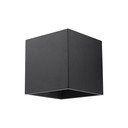 Černé nástěnné svítidlo Sollux Geo