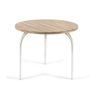 Zahradní jídelní stůl s deskou z akáciového dřeva Kave Home Cailin, ø 90 cm