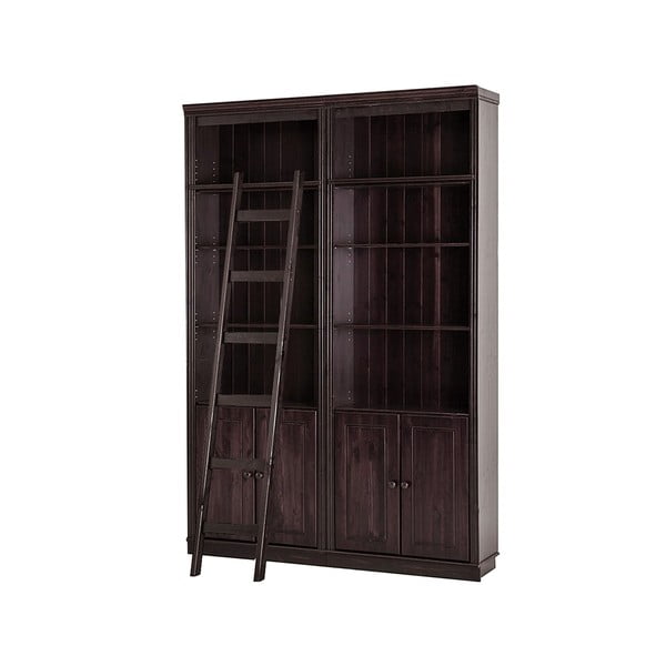 Hnědá knihovna z borovicového dřeva 148x223 cm Anita – Støraa-image-2