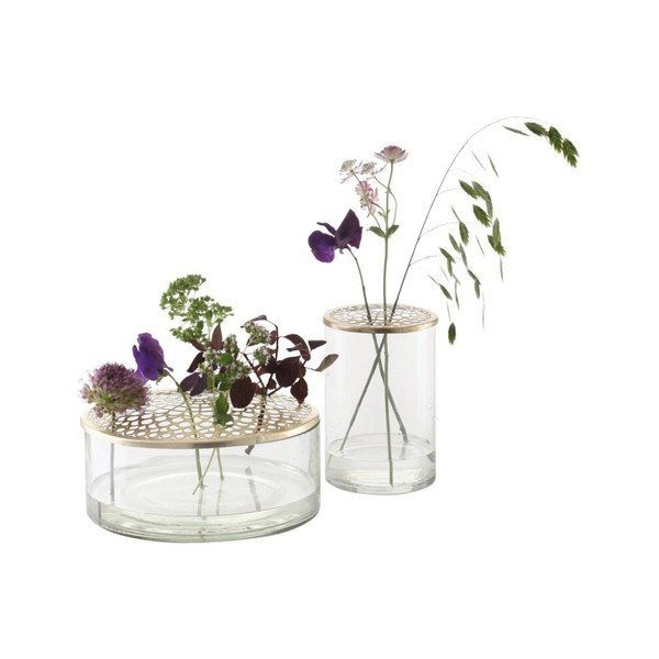 Skleněná váza A Simple Mess Kassandra Brass, ⌀ 20,5 cm-image-4