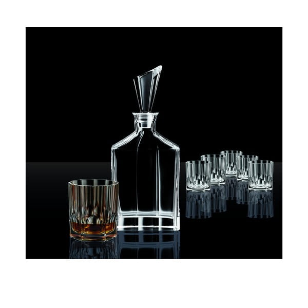 Set karafy a 6 sklenic na whisky z křišťálového skla Nachtmann Aspen Whisky Set-image-2