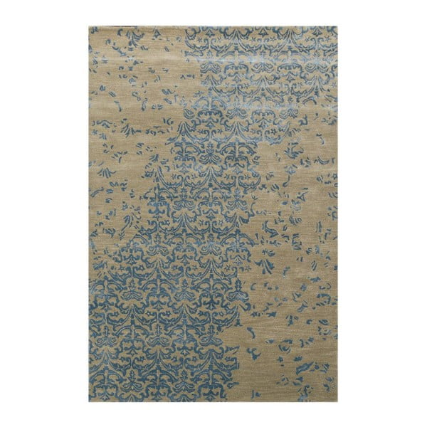 Ručně tuftovaný modrý koberec New Jersey, 153x244 cm