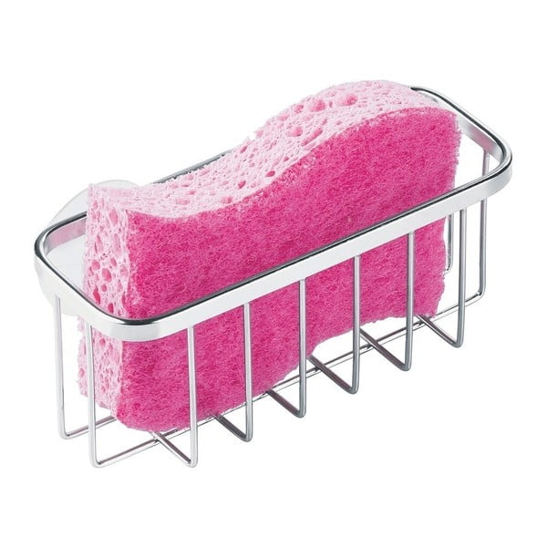 Kovový odkládací držák na houbičku s přísavkami iDesign Gia-image-3