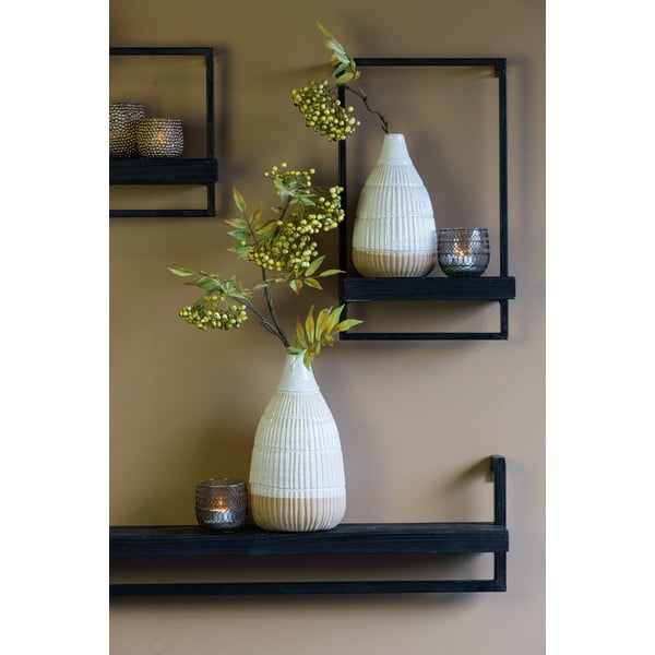 Matně černá police z jedlového dřeva Maddison – Light & Living-image-1