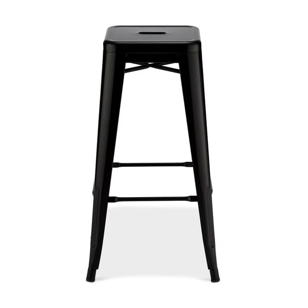 Černé kovové barové židle v sadě 2 ks 76 cm Korona – Furnhouse-image-1