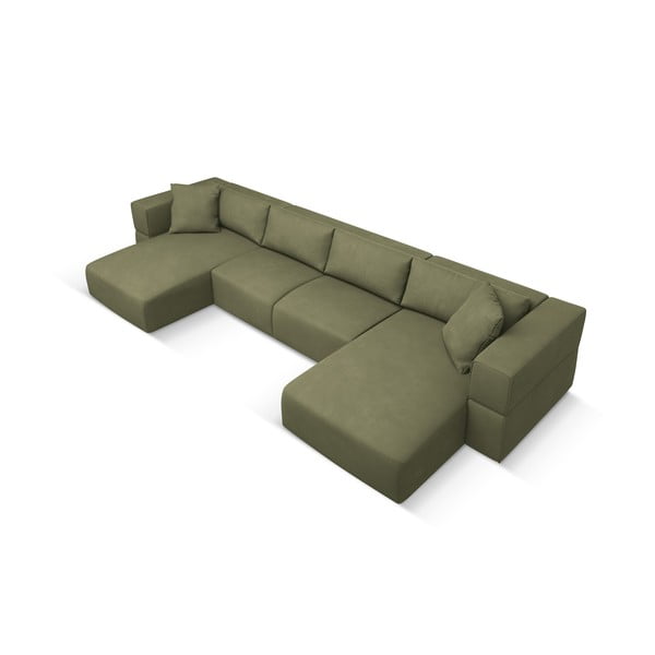 Světle zelená rohová pohovka do "U" Esther – Milo Casa-image-2