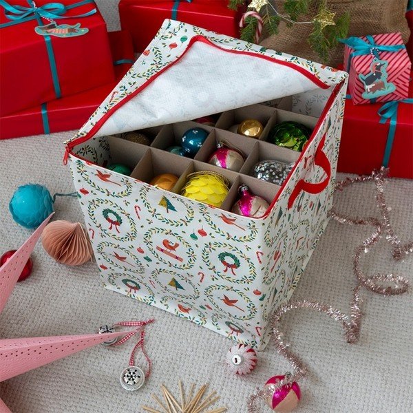 Úložný box na oblečení z recyklovaného plastu 32x32x35 cm Classic Christmas – Rex London-image-1