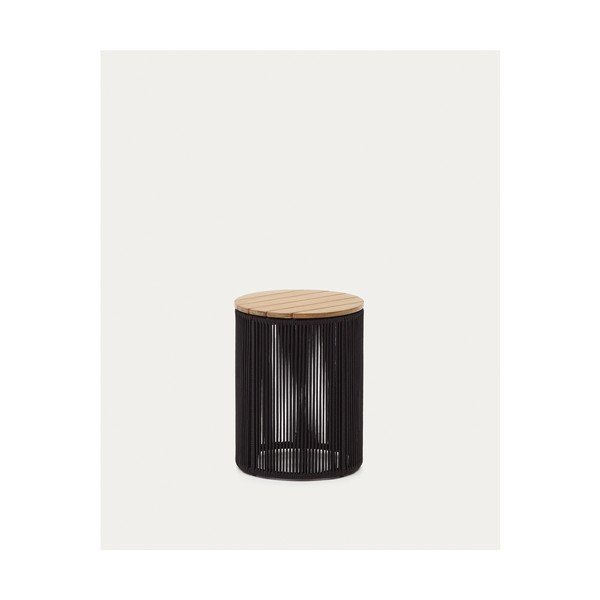Kulatý zahradní odkládací stolek s deskou z akácie ø 40 cm Dandara – Kave Home-image-3