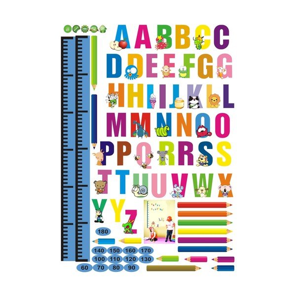 Dětská samolepka – metr na dveře nebo zeď 70x50 cm Alphabet – Ambiance-image-2