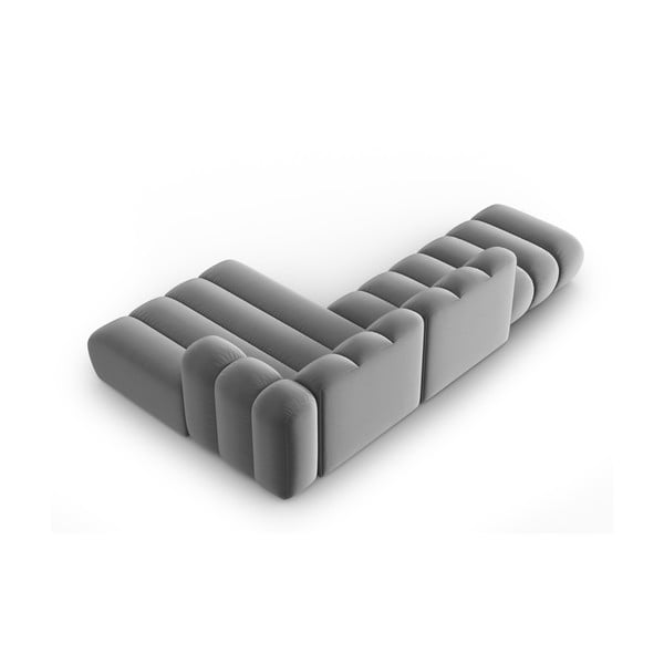 Světle šedá rohová pohovka (pravý roh) Lupine – Micadoni Home-image-3