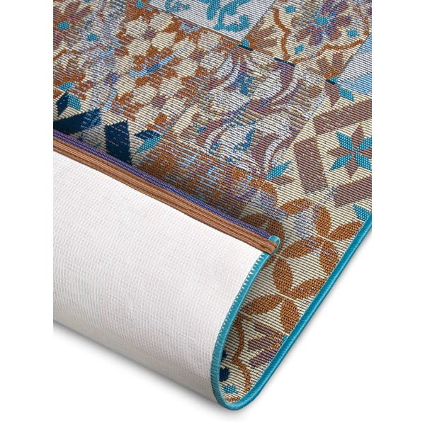 Modrý koberec běhoun 75x150 cm Cappuccino Mosaik – Hanse Home-image-4