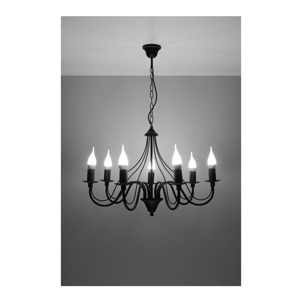 Černé závěsné svítidlo Sollux Fiorano 7-image-2