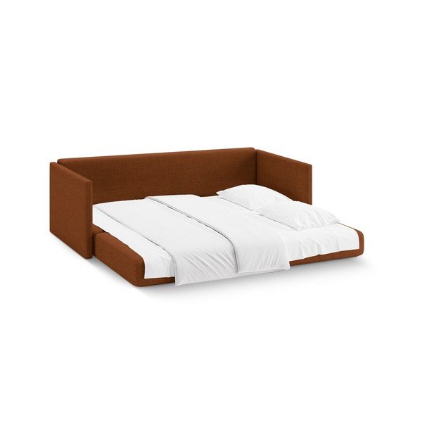 Žinylková rozkládací pohovka v terakotové barvě 209 cm Shannon – Cosmopolitan Design-image-3