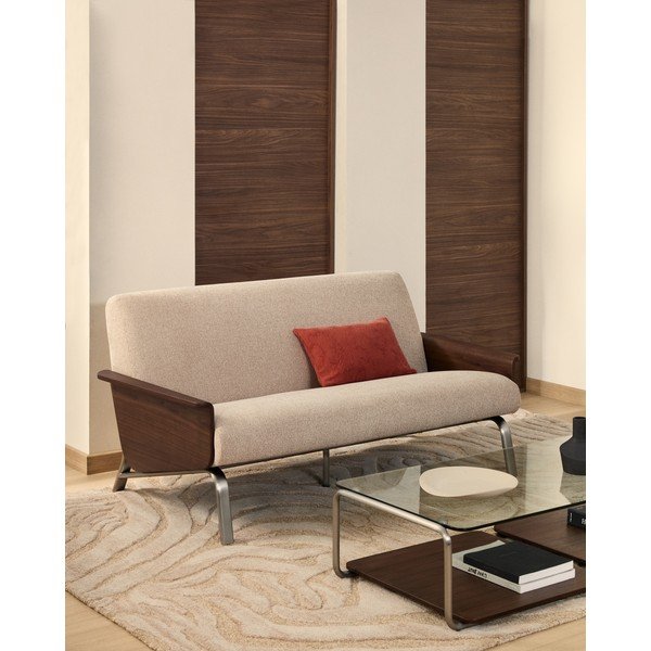 Světle hnědá žinylková pohovka 165 cm Amsen – Kave Home-image-1