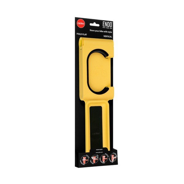 Designový držák na kolo Endo, žlutý-image-1